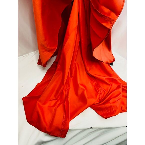 David’s Bridal Women’s Bridesmaids Dress Redish-Orange Full Length Size 16 - Picture 7 of 10